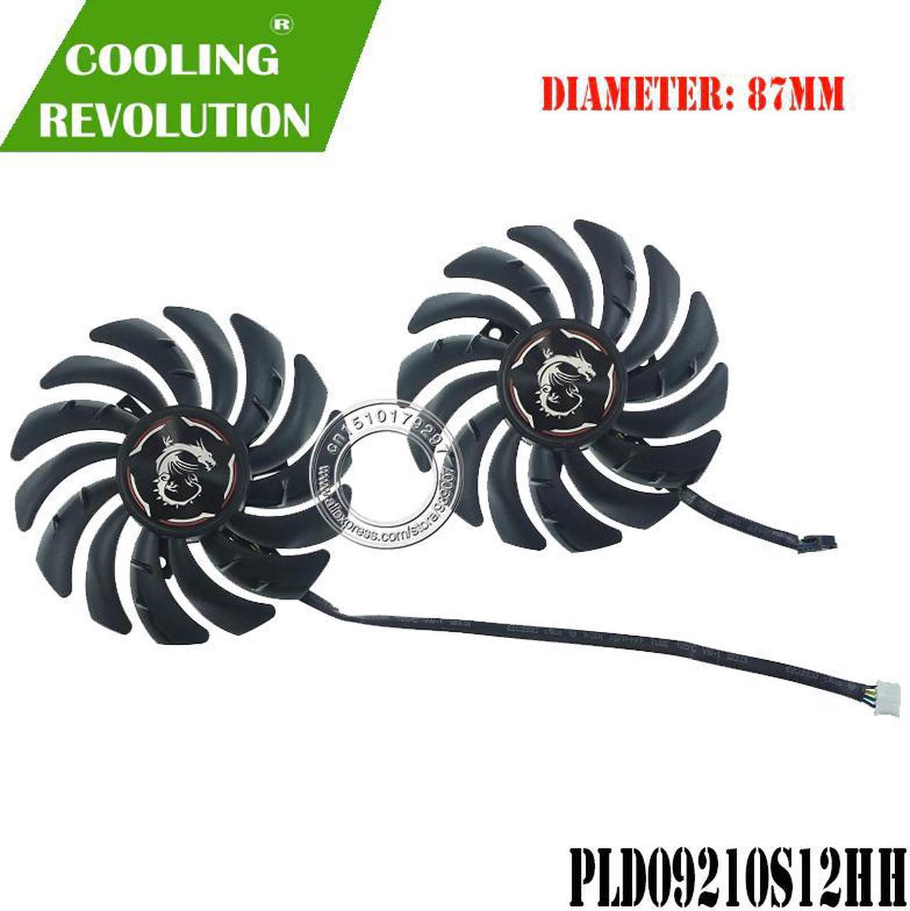 87MM PLD09210S12HH DC12V 0.40A 4PIN graphics fan for MSI GeForce RTX 2060 Super GAMING X