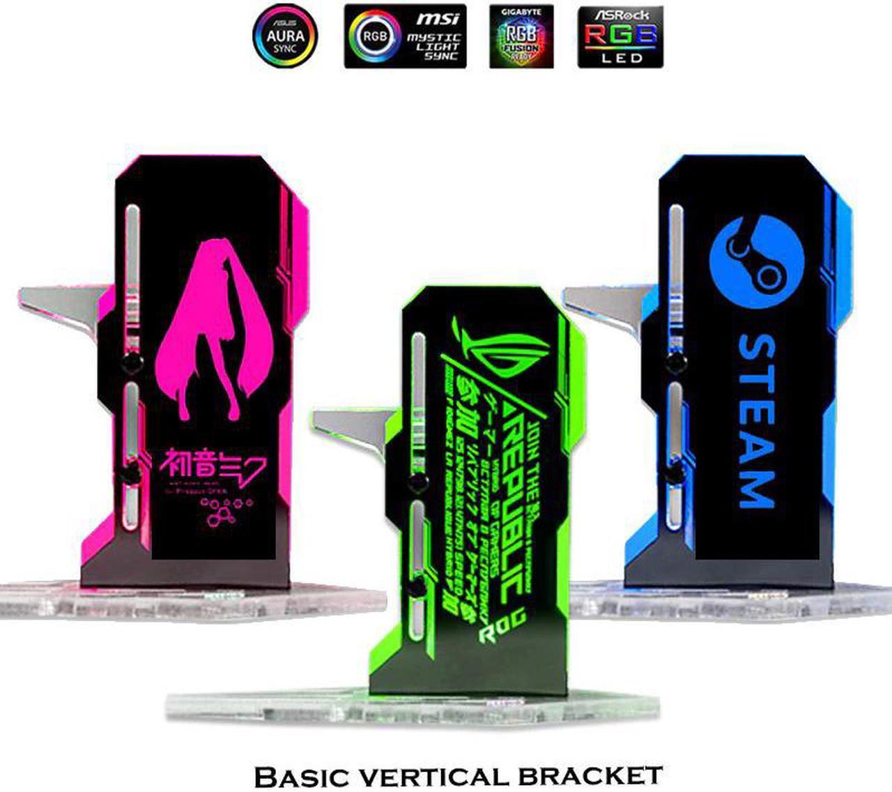 Vertical Video GPU Card Bracket RGB, VGA Stand Chassis Lamp Motherboard AURA SYNC RGB Board Jack Faith Light Pollution