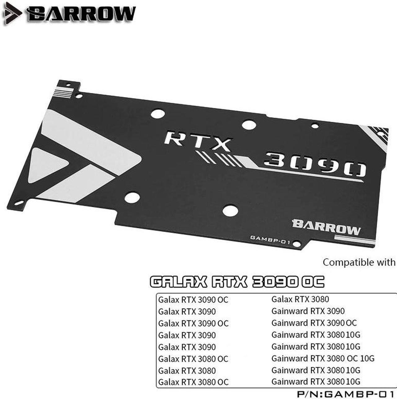 Barrow Backplane for GALAX/GAINWARD RTX 3090 3080, For Full Cover Water Cooling GPU Block Cooler, GAMBP-01