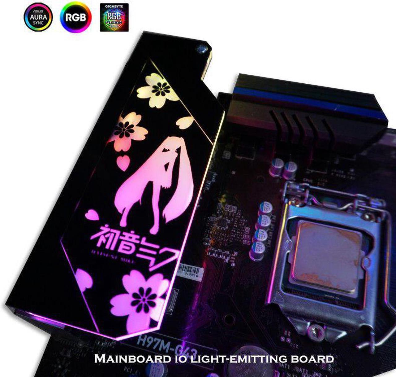 DIY Mirror Light Panel For PC Case Decoration,GPU Backplate AURA Symphony Personality, MB IO RGB Panel