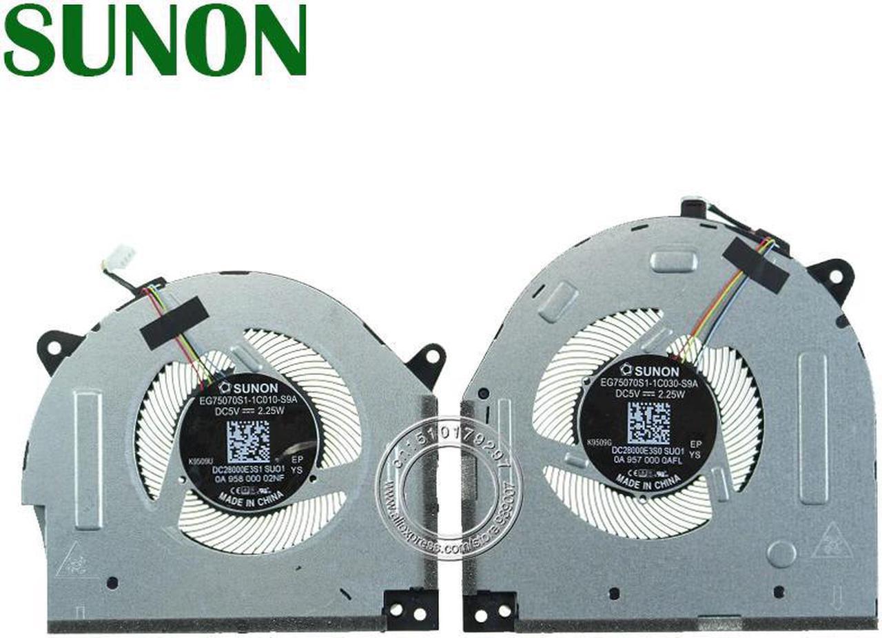 New CPU GPU Cooler Fan For Lenovo LEGION 2019 Y7000 Y540 GTX1660Ti EG75070S1-1C030-S9A EG75070S1-1C010-S9A DFS5M325063B11 FLGA