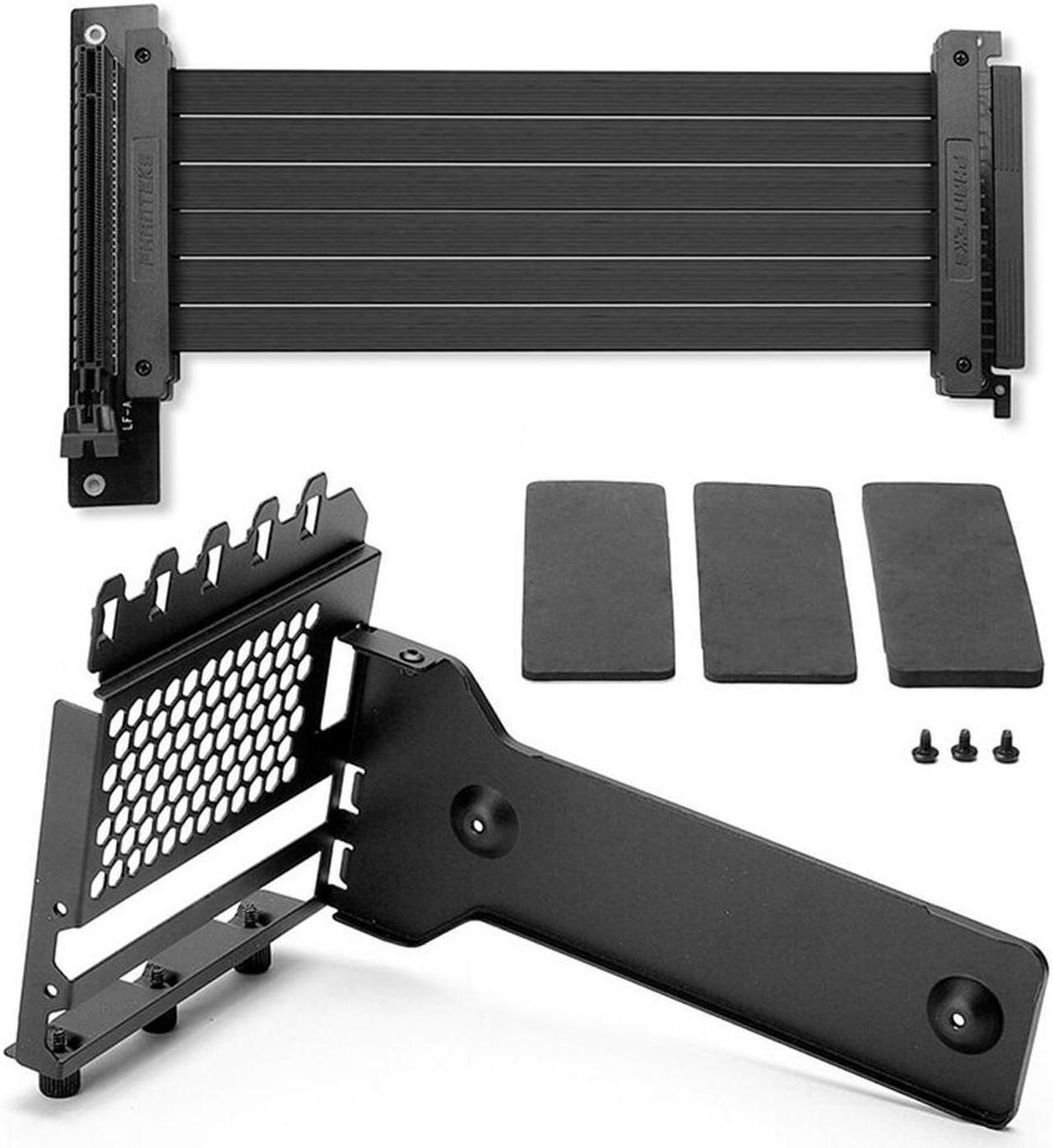 PHANTEKS Graphics Card Holder Vertical Stand Desktop Case Video Card Rack Extension Mounting Bracket PCI-E GPU Extension Wire PC