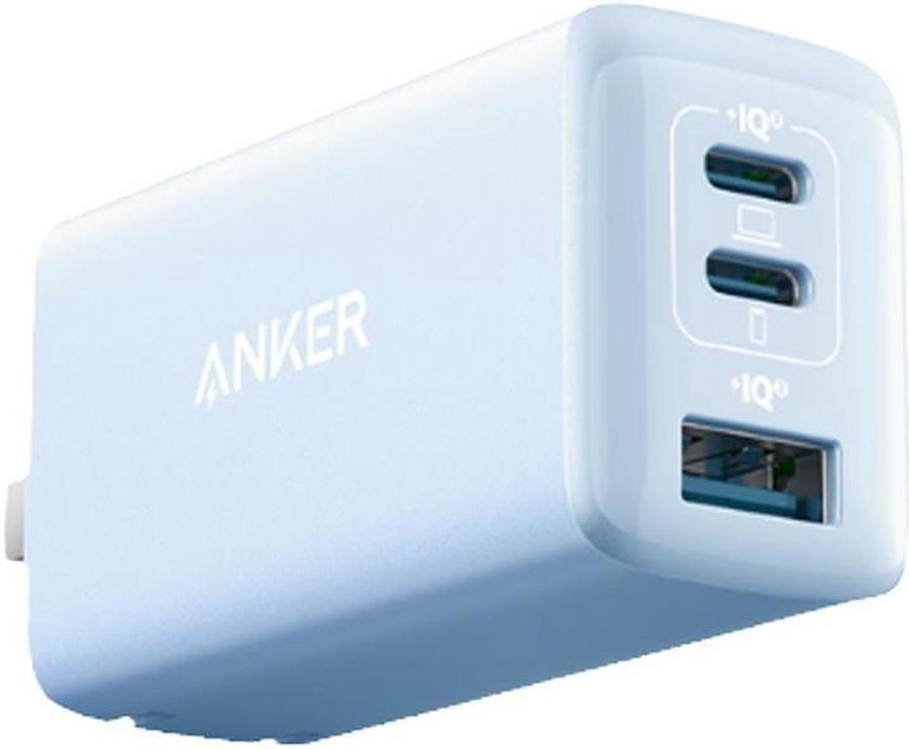 Anker 535 Fast Charger GaNPrime 65W PPS 3-Port Fast Compact Foldable Wall Charger for MacBook Pro/Air, Galaxy S20/S10, Dell XP