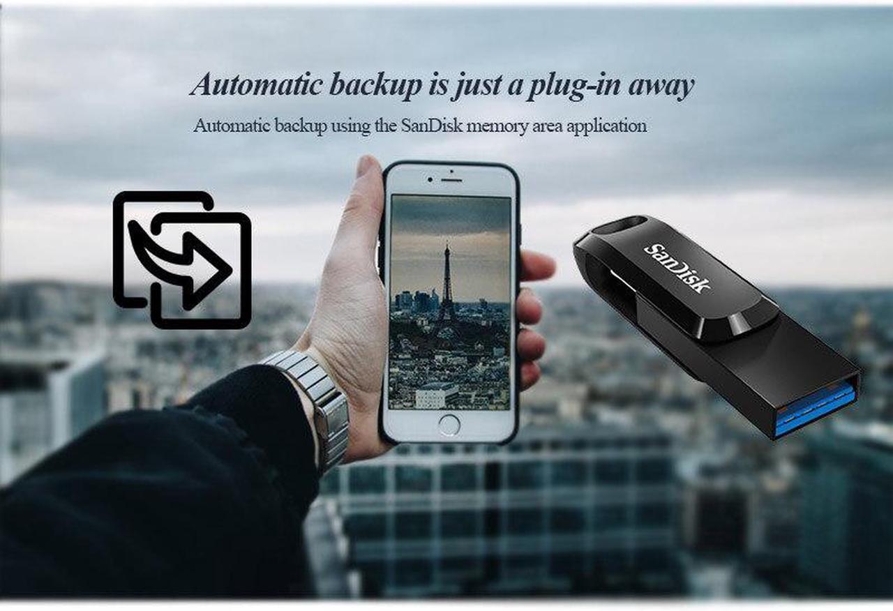 Alt view image 4 of 7 - SanDisk Ultra Dual Drive Go USB 3.1 Type C 32GB 150MB/s USB Flash Disk Memory Stick USB Type A Pendrive For Phone/Tablets/PC