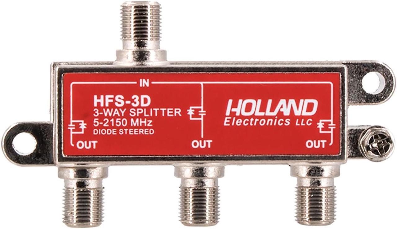 3-Way HD RF Cable TV 2150 Mhz Splitter