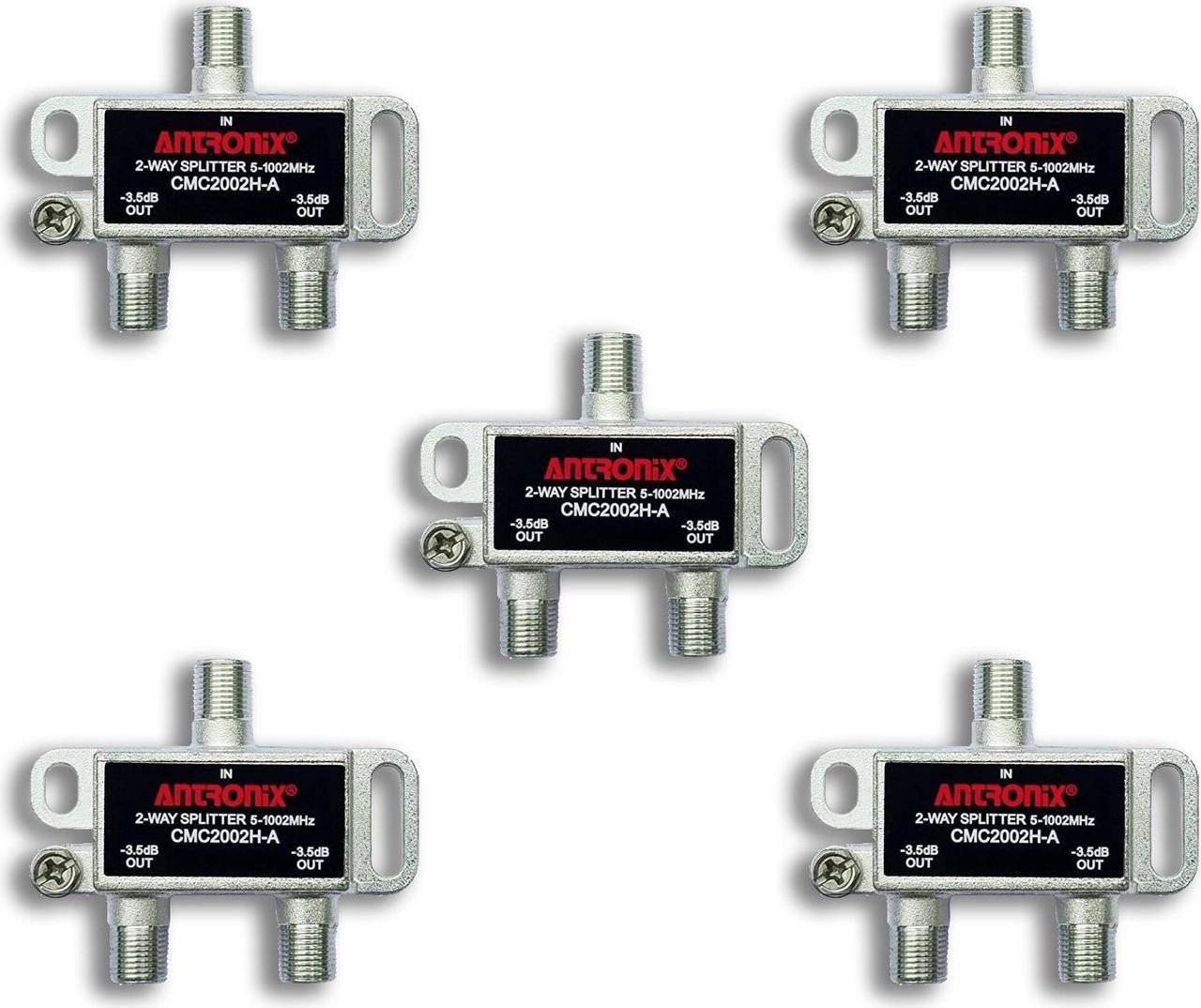 Antronix CMC2002H 2-Way-(5) Pack Horizontal Splitter (2) -3.5db Ports 5-1002 MHz