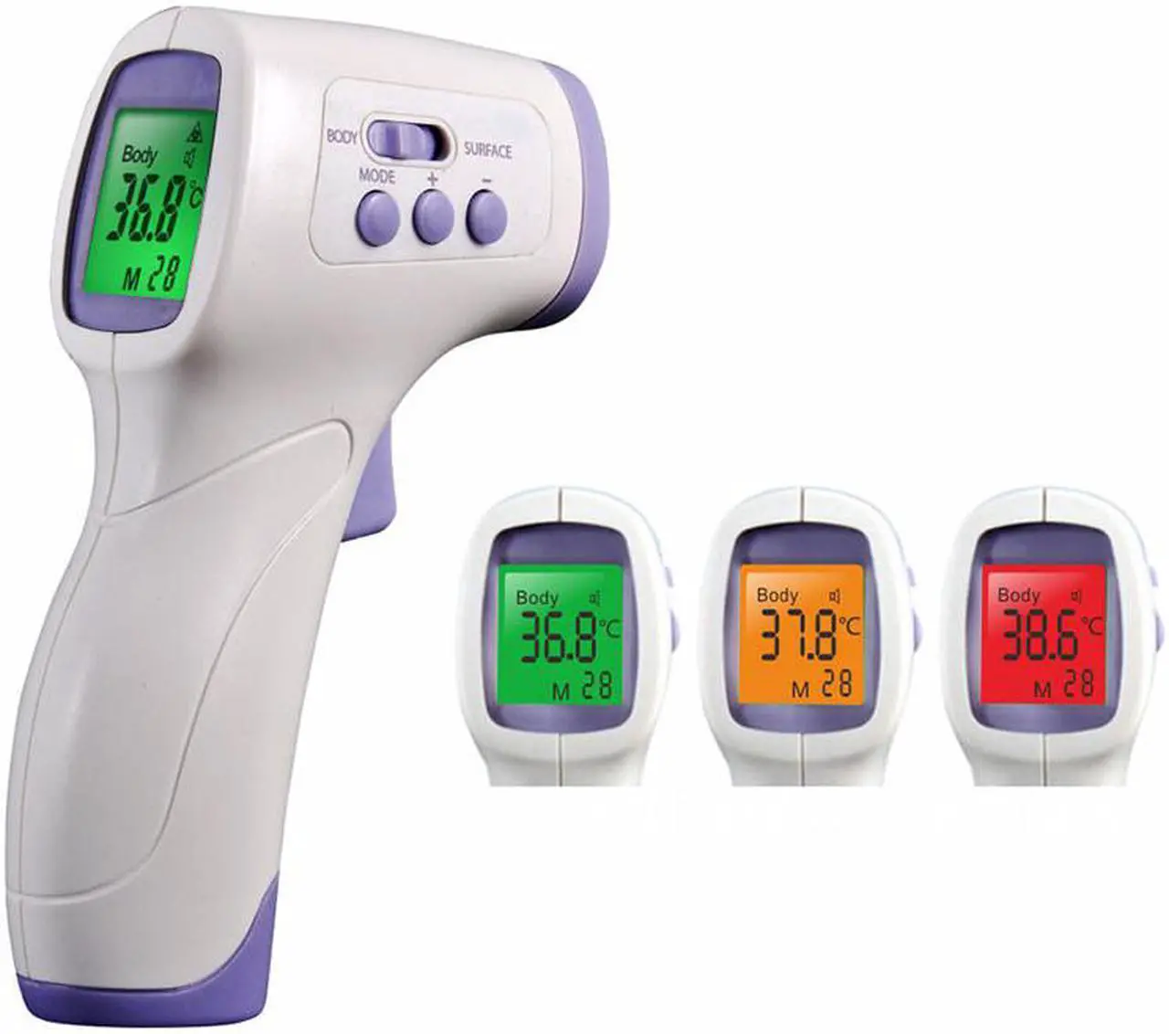 Main image of Multi-function Infrared Forehead Body Thermometer Adult Baby Digital Thermometer Gun Fever Non-contact Body Temperature Measurement Meter 3 Colors Backlight Fever Meter