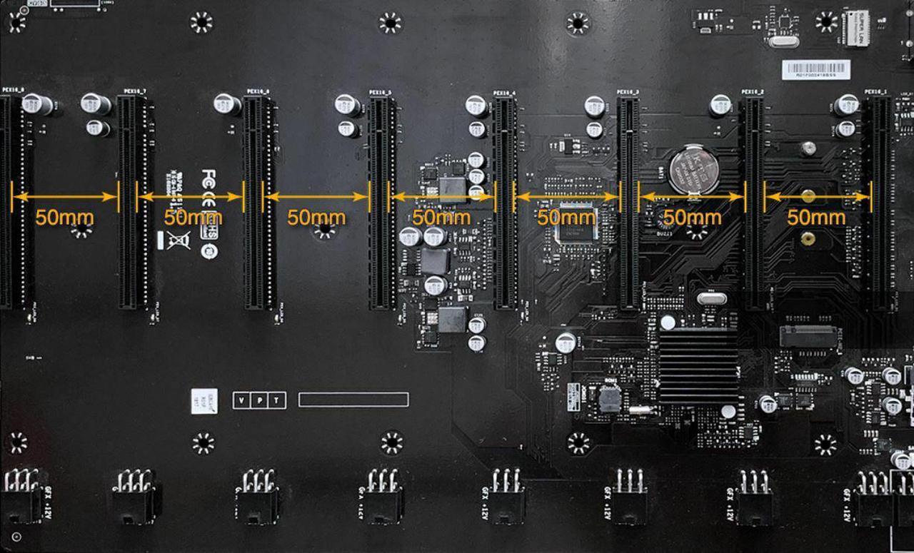 Alt view image 4 of 6 - Biostar TB360-BTC D+ LGA1151 SODIMM DDR4 8 GPU Support GPU ATX Motherboard for Cryptocurrency Mining (BTC)
