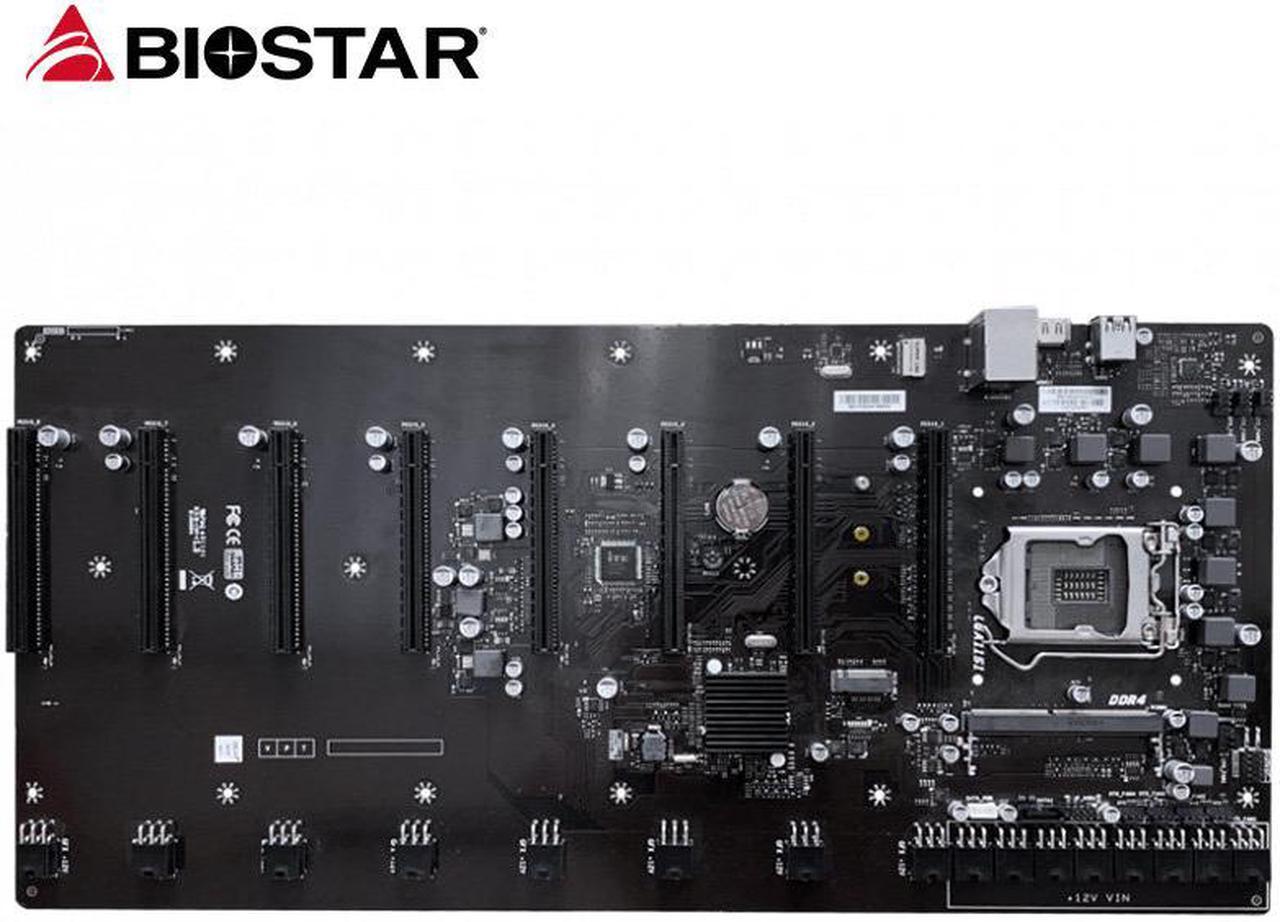 Alt view image 2 of 6 - Biostar TB360-BTC D+ LGA1151 SODIMM DDR4 8 GPU Support GPU ATX Motherboard for Cryptocurrency Mining (BTC)
