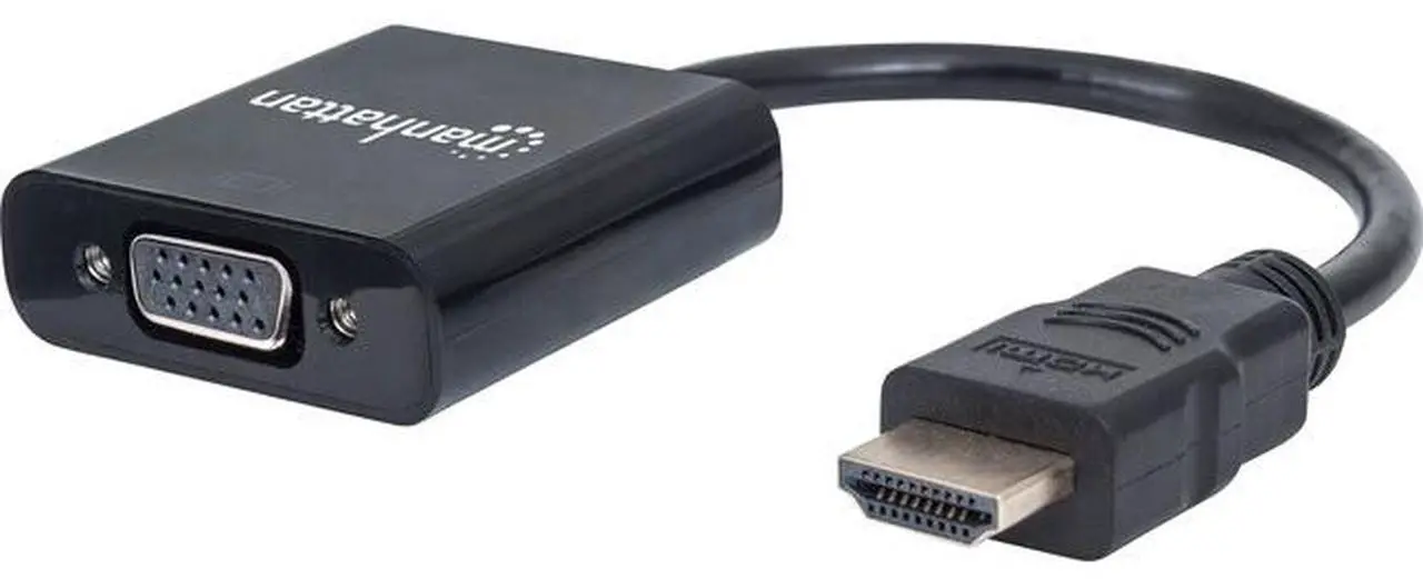 Alt view image 3 of 10 - Manhattan Hdmi Male To Vga Female Converter With Optional Usb Micro-B Power Port - Retail Blister