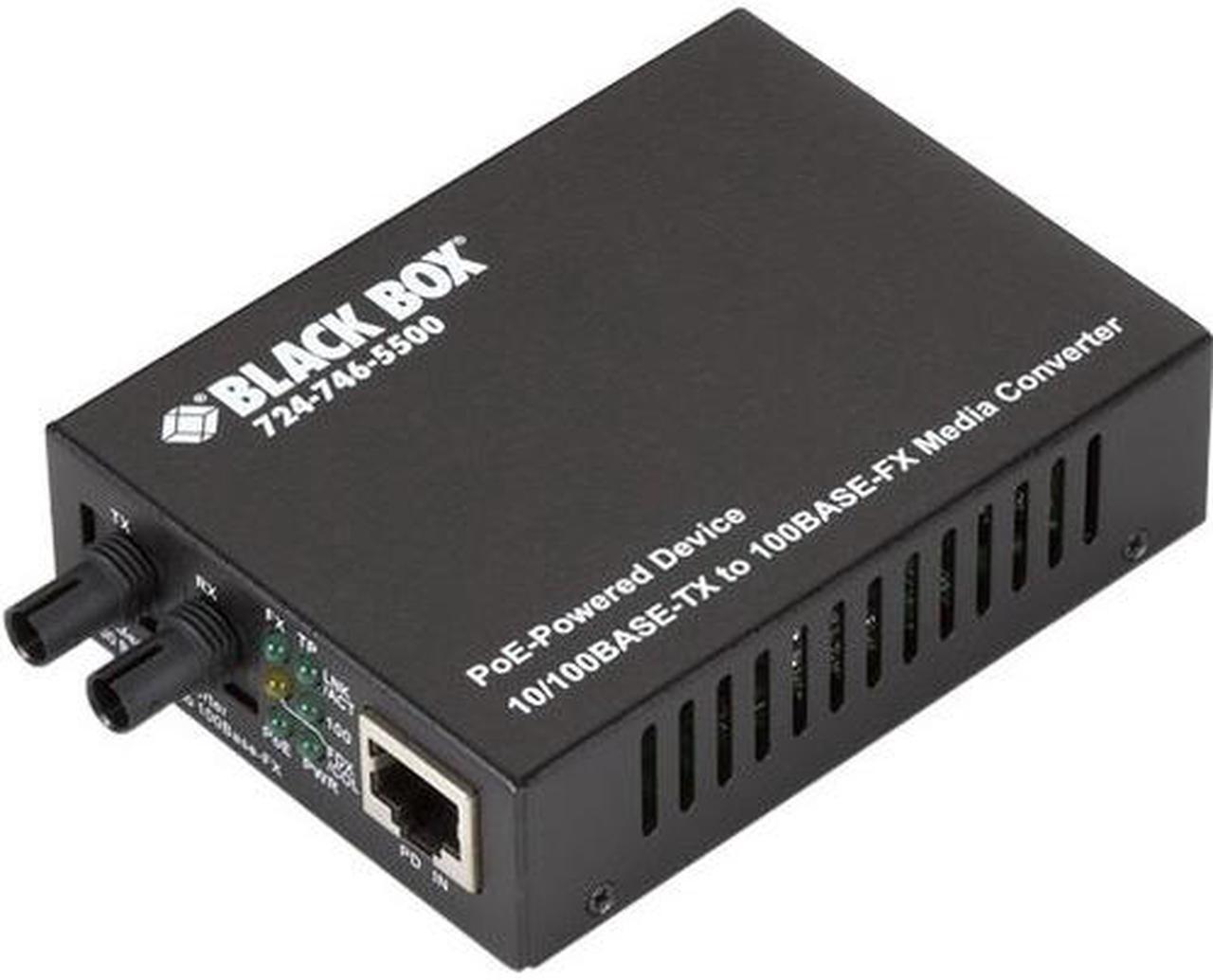 Alt view image 6 of 11 - Black Box PoE PD Media Converter 10Base-T/100Base-TX to 100Base-FX Multimode ST