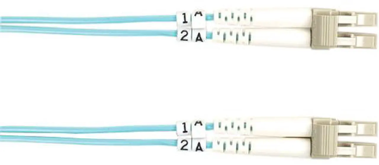 Alt view image 4 of 10 - Black Box FO10G-001M-LCLC 3.28 ft. Aqua Multimode Value Line Patch Cable