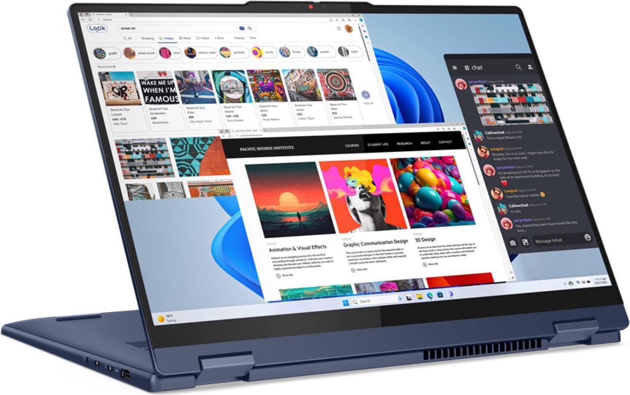 Alt view image 3 of 5 - Lenovo IdeaPad 5 2-In-1 Laptop Intel Core 7 150U 16GB RAM 1TB SSD 16" Touchscreen Windows 11 Home 83DU001KUS