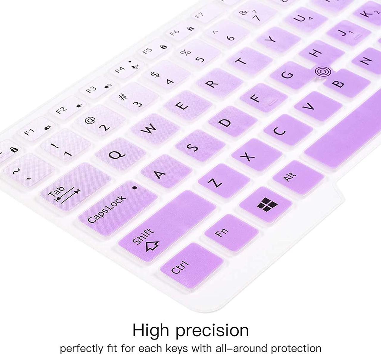 Alt view image 2 of 6 - Dell Latitude Keyboard Cover for Dell Latitude E7450 E7470 E5470 E7480 E5450 5480 5490 7490, Dell 3340 E3340 Laptop Silicone Keyboard Skin Keyboard Protector, Gradual Purple (US Layout, with Pointing)