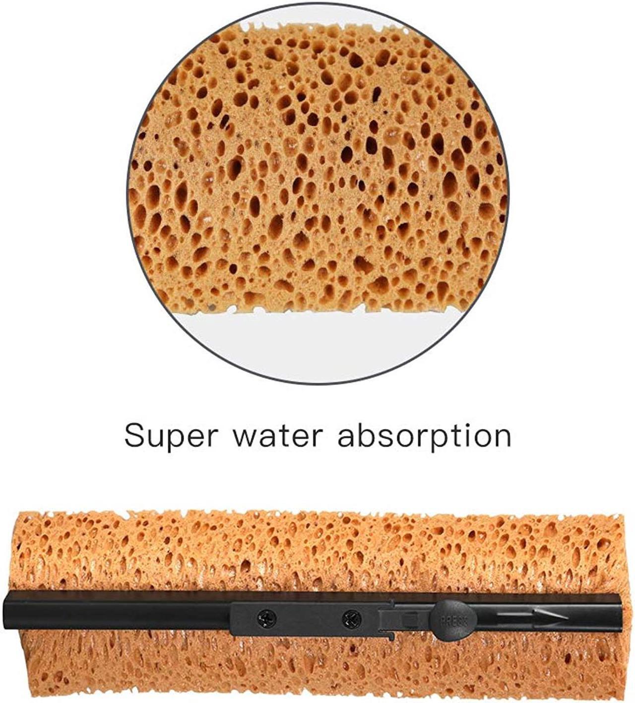 Alt view image 4 of 7 - Yocada Sponge Mop Replacement Refill Head Home Commercial Use Tile Floor Bathroom Garage Cleaning Easily Dry Wringing
