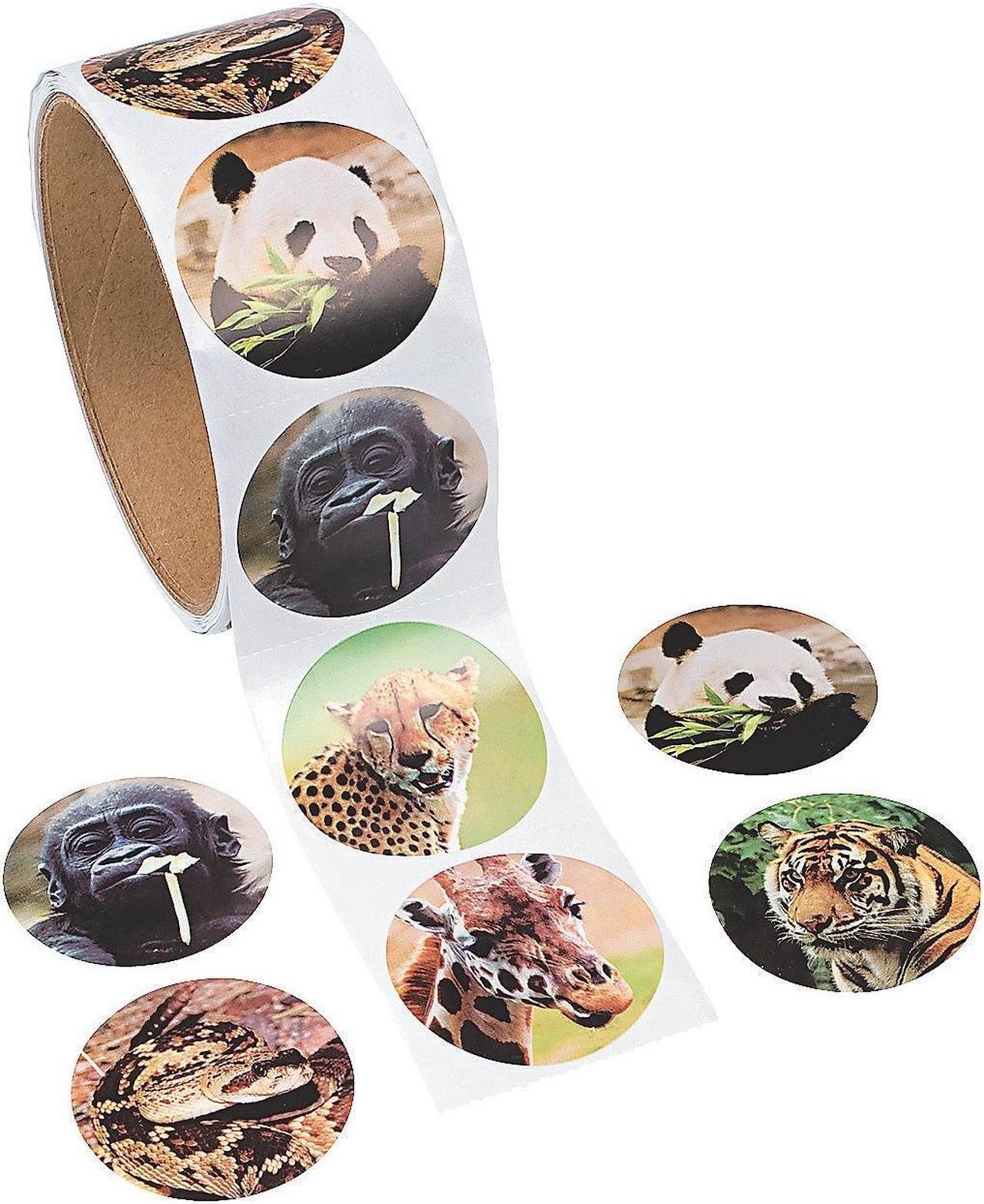 Main image of Fun Express Zoo Animal Stickers (1 Roll)