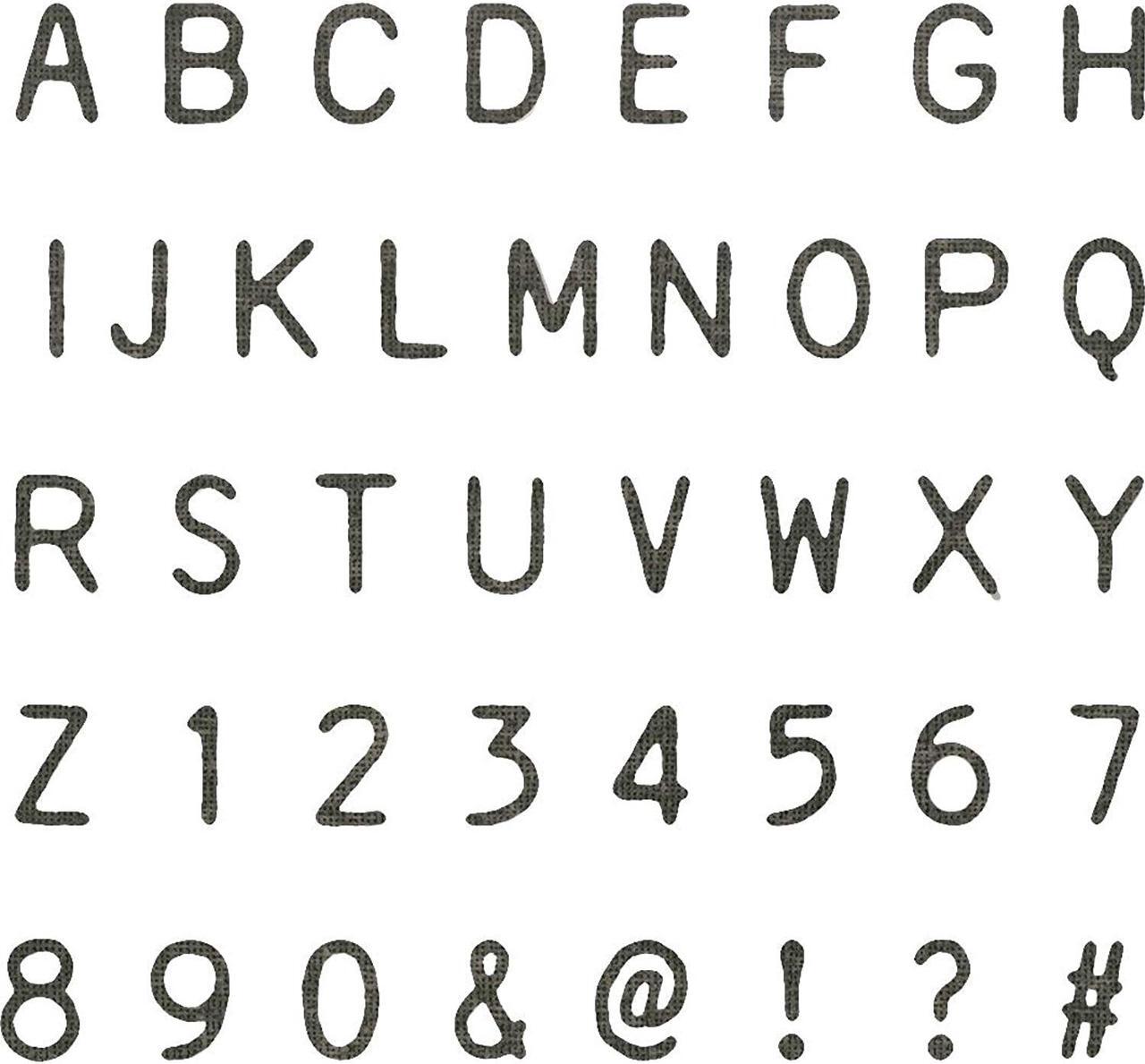 Main image of Sizzix Alphanumeric Label Dies, Multicolor