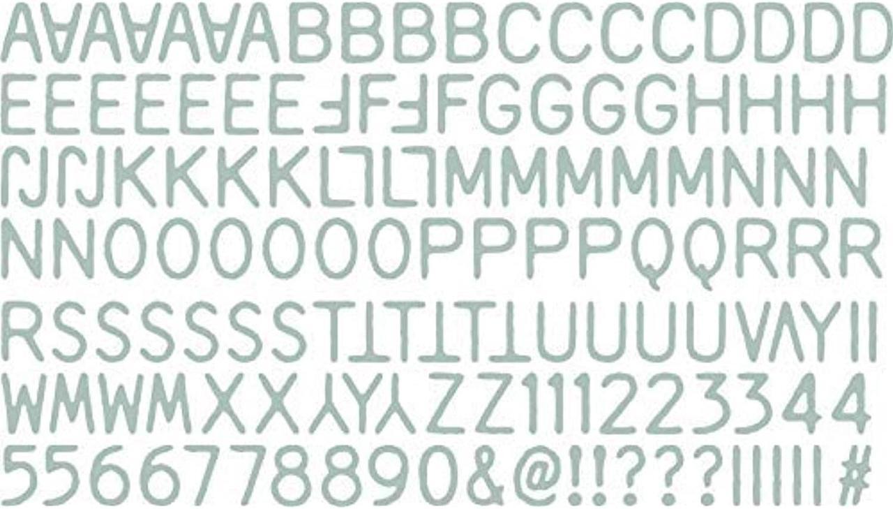 Alt view image 2 of 4 - Sizzix Alphanumeric Label Dies, Multicolor