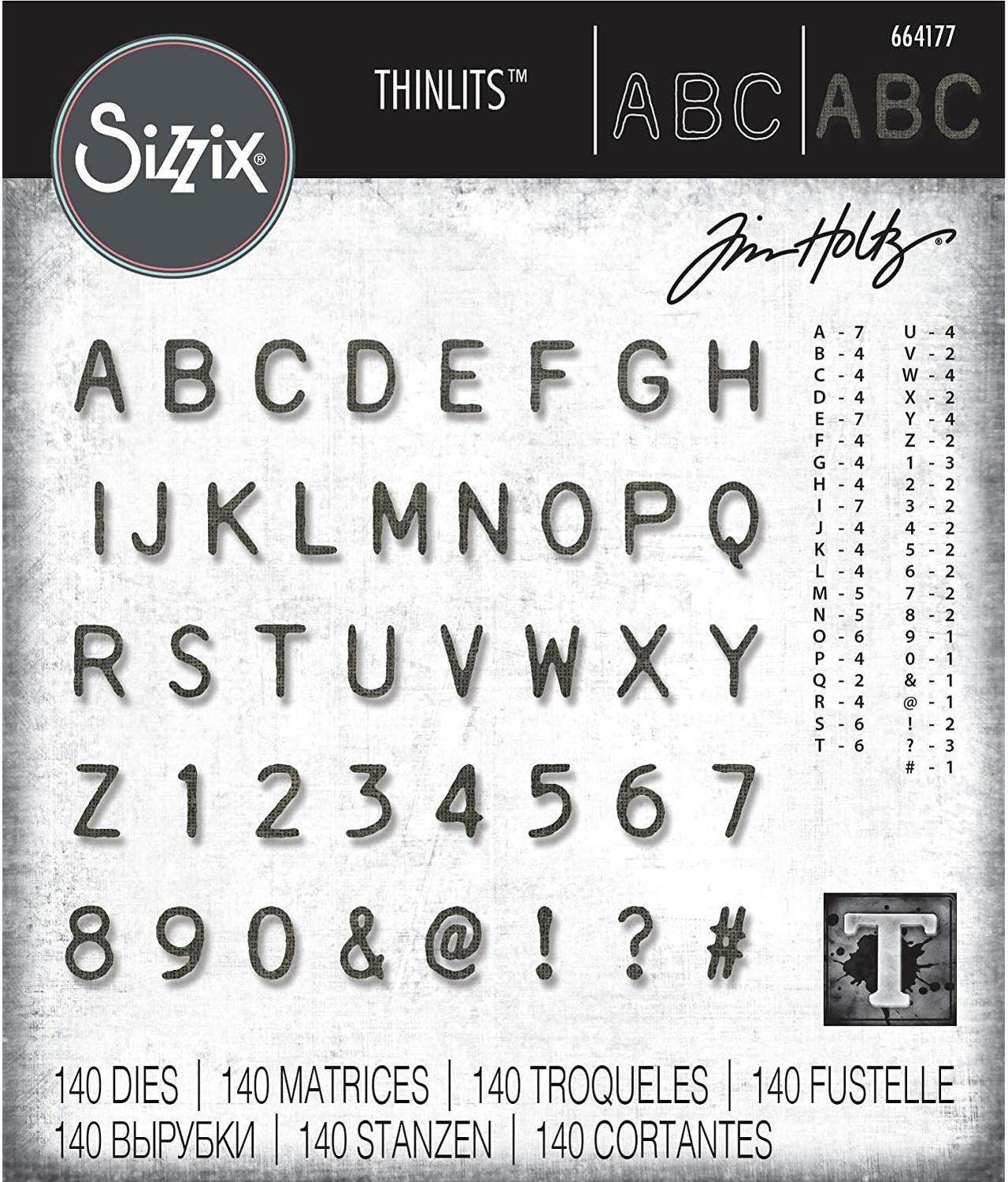 Alt view image 3 of 4 - Sizzix Alphanumeric Label Dies, Multicolor