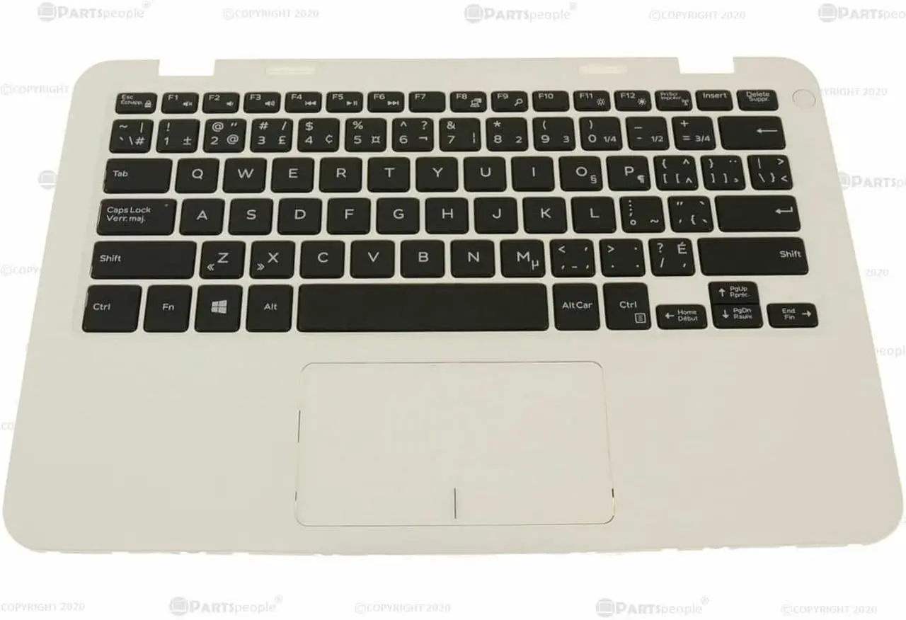 Alt view image 5 of 8 - French English Dell OEM Inspiron 3180 Palmrest Touchpad Laptop Keyboard 71N55