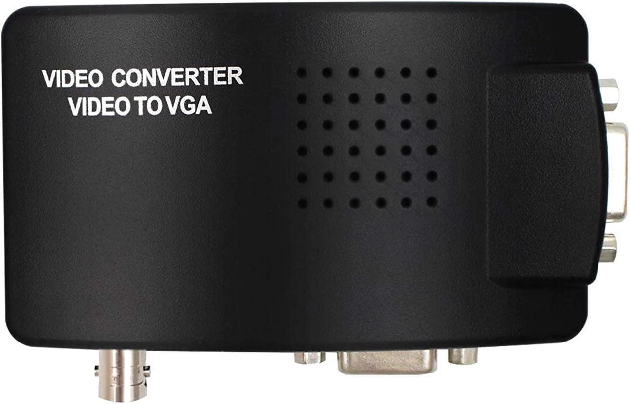 Portable BNC to VGA Video Converter Composite S-Video Input to PC VGA Out Adapter Digital Switch Box for PC MACTV Camera DVD DVR