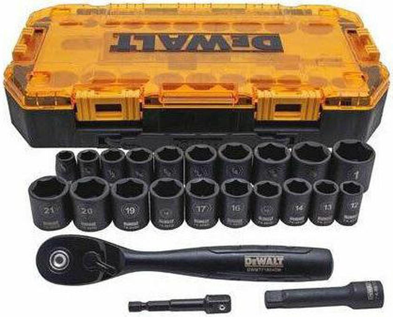 Main image of Dewalt Dwmt74739 Tough Box 23 Pc 1/2 Drive Impact Socket Set