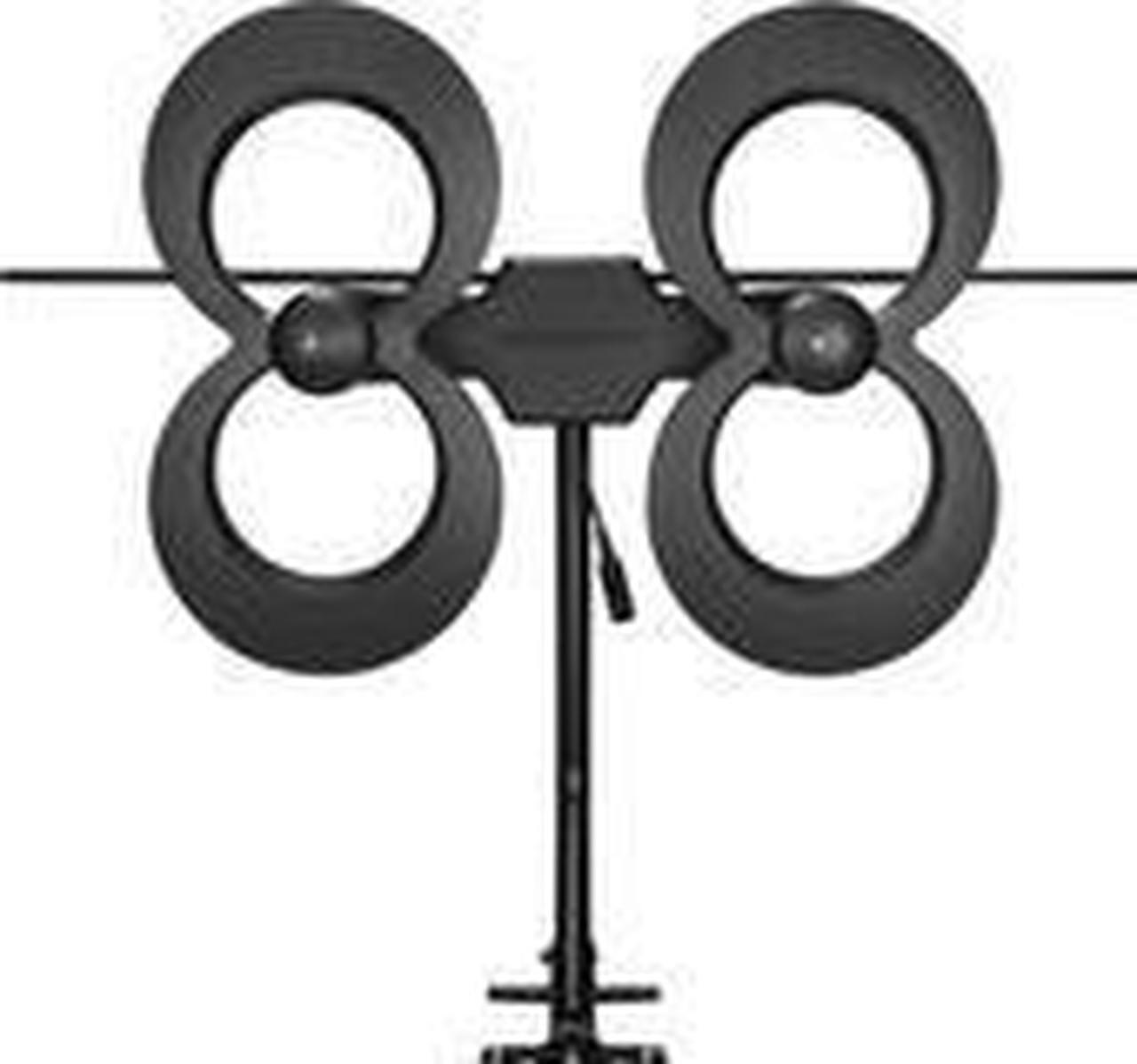 Alt view image 3 of 9 - antennas direct clearstream 4max tv antenna, 70+ mile range, uhf/vhf, multi-directional, indoor, attic, outdoor, mast w/pivoting base/hardware/adjustable clamp/sealing pads, 4k ready, black - c4mvj
