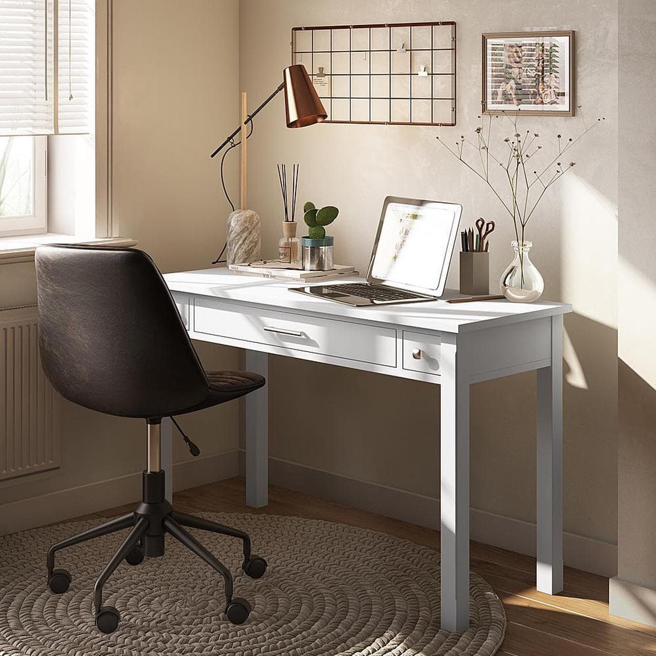Alt view image 4 of 13 - Avalon SOLID WOOD 47 in Wide Writing Office Desk