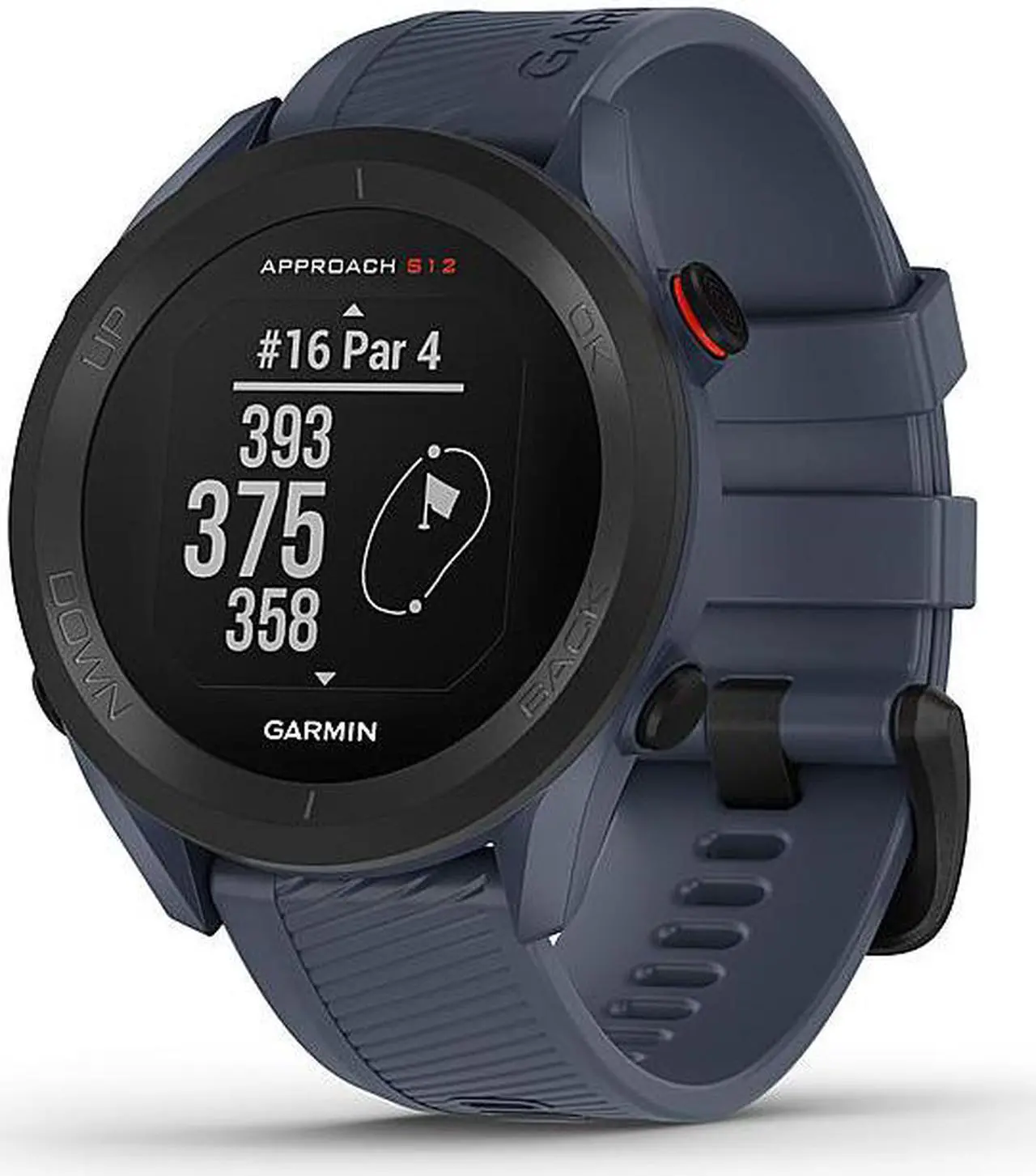 Alt view image 4 of 15 - Garmin Approach S12, Easy-to-Use GPS Golf Watch, 42k+ Preloaded Courses, Granite Blue, 010-02472-01