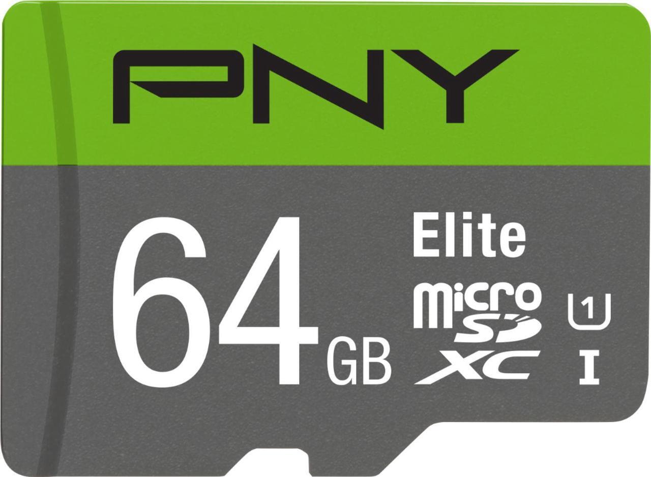 Alt view image 6 of 10 - PNY Elite 64 GB Class 10/UHS-I (U1) microSDXC