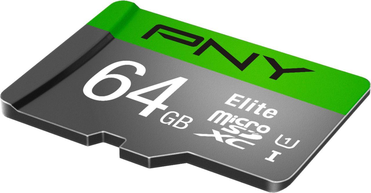 Alt view image 9 of 10 - PNY Elite 64 GB Class 10/UHS-I (U1) microSDXC