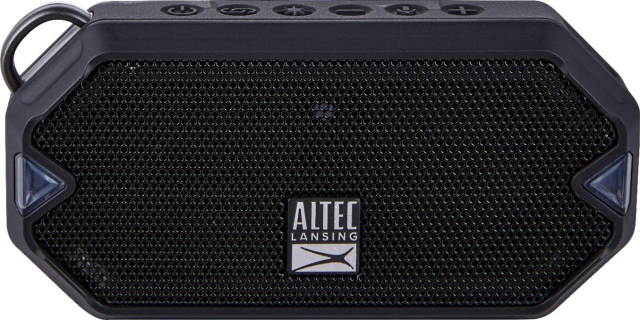 Alt view image 2 of 12 - altec lansing hydramini wireless bluetooth speaker, ip67 waterproof usb c rechargeable battery with 6 hours playtime, compact, shockproof, snowproof, everything proof (black)