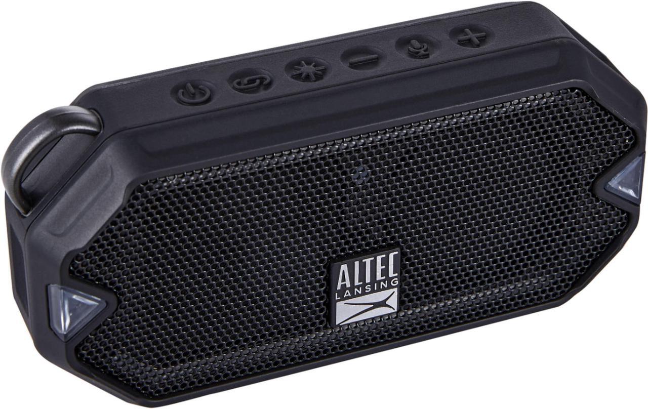 Alt view image 4 of 12 - altec lansing hydramini wireless bluetooth speaker, ip67 waterproof usb c rechargeable battery with 6 hours playtime, compact, shockproof, snowproof, everything proof (black)