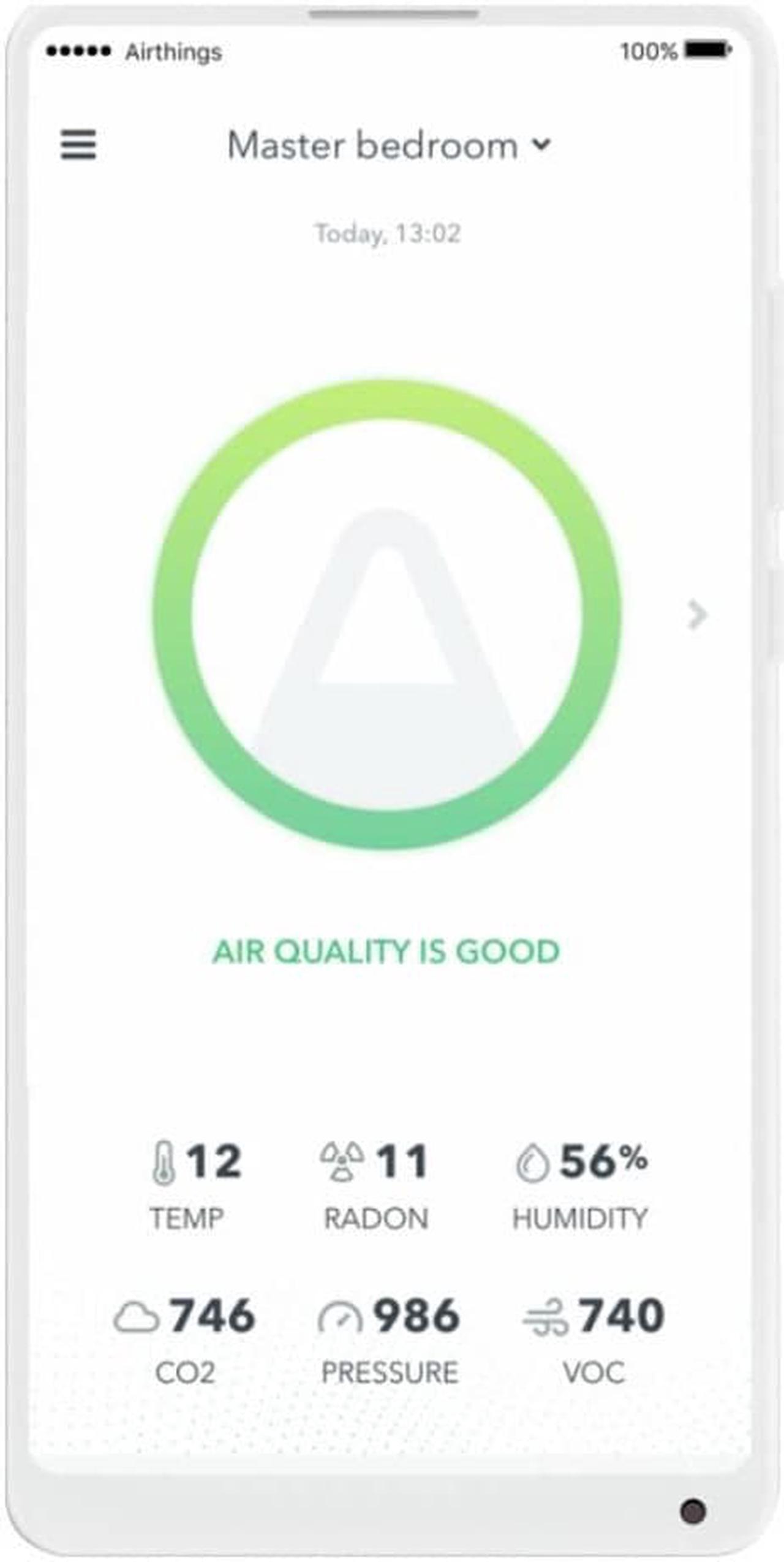 Alt view image 14 of 15 - Airthings Wave Plus Indoor Air Monitor w/ Radon Detection App & Web Dashboard