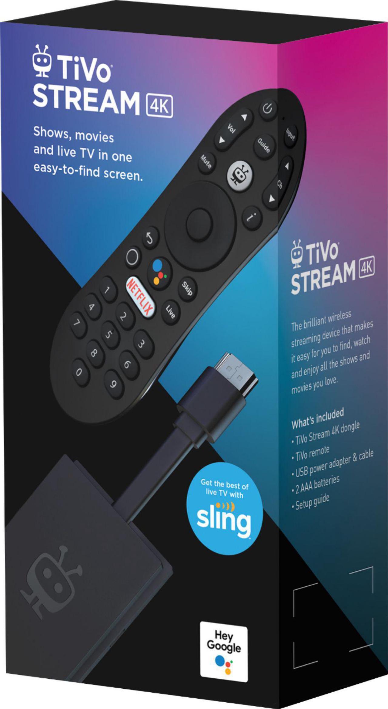 Alt view image 6 of 7 - tivo stream 4k - every streaming app and live tv on one screen - 4k uhd, dolby vision hdr and dolby atmos sound - powered by android tv - plug-in smart tv