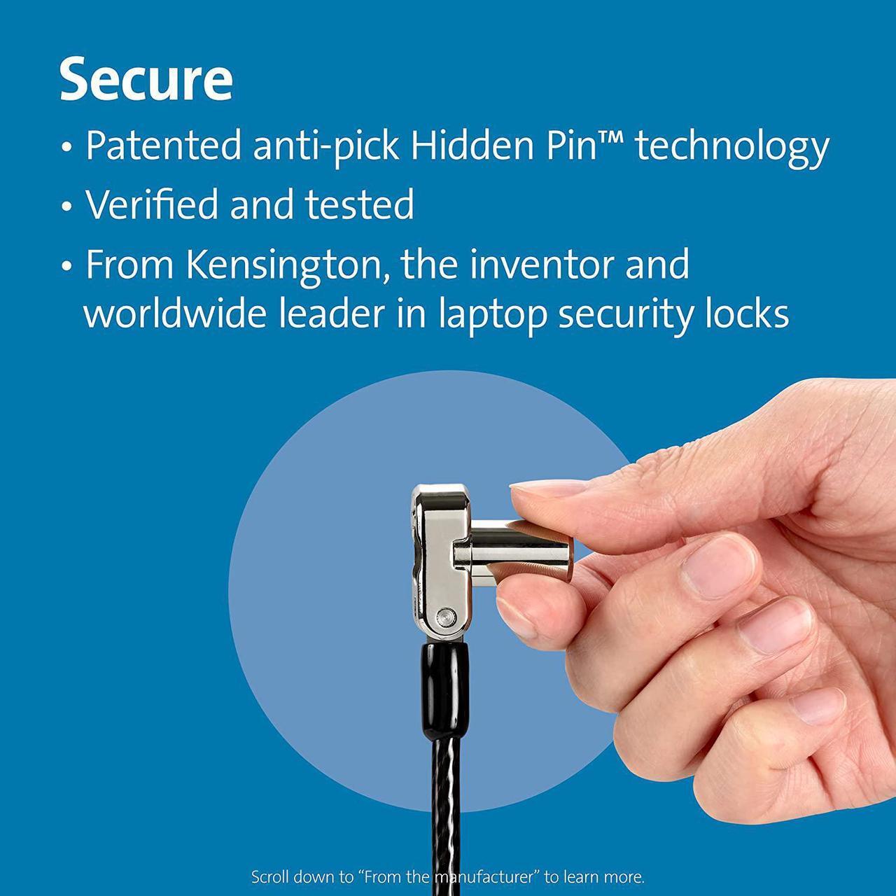 Alt view image 4 of 6 - Kensington Universal 3-In-1 Keyed Cable Lock - Twin Lockheads For Laptops & Other Devices (K63380Ww)
