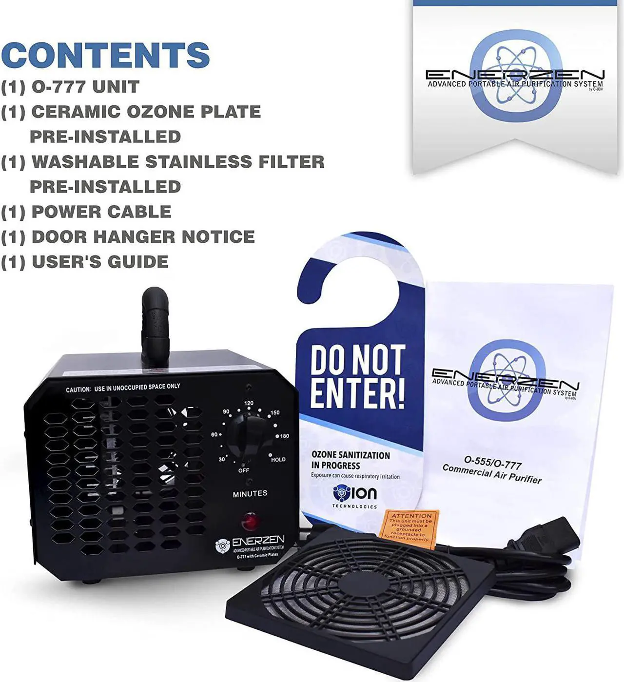 Alt view image 6 of 7 - Enerzen Ozone Generator 11,000mg Industrial O3 Air Purifier Deodorizer Sterilizer (11,000mg - Black)