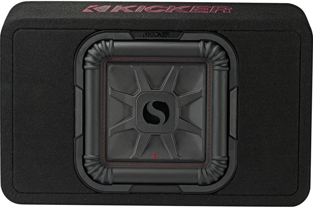 Alt view image 13 of 15 - kicker 46tl7t102 10 inch 2 ohm 500 watt rms power and 1000 watts peak power single car audio thin profile subwoofer enclosure, black