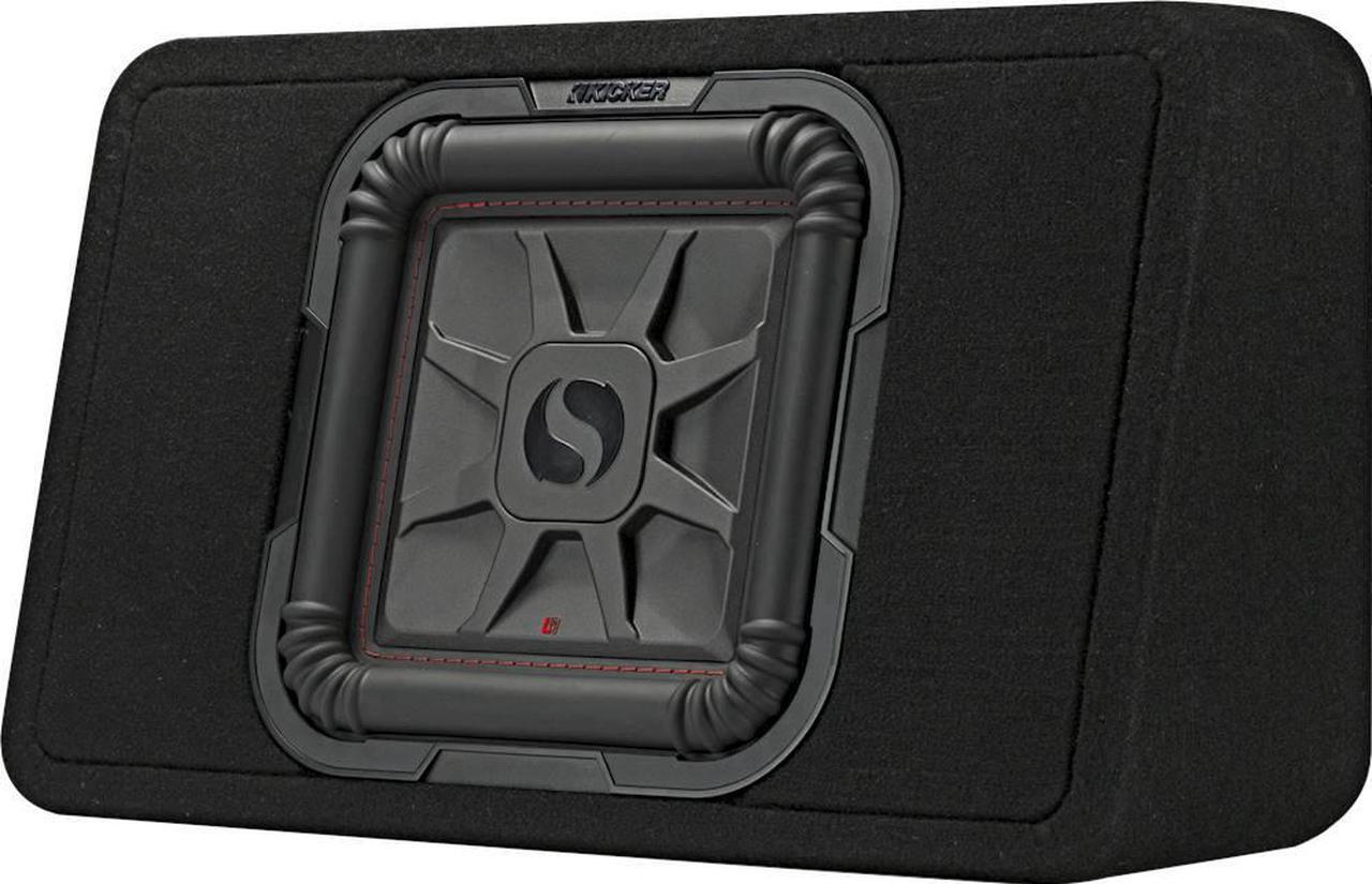 Alt view image 14 of 15 - kicker 46tl7t102 10 inch 2 ohm 500 watt rms power and 1000 watts peak power single car audio thin profile subwoofer enclosure, black
