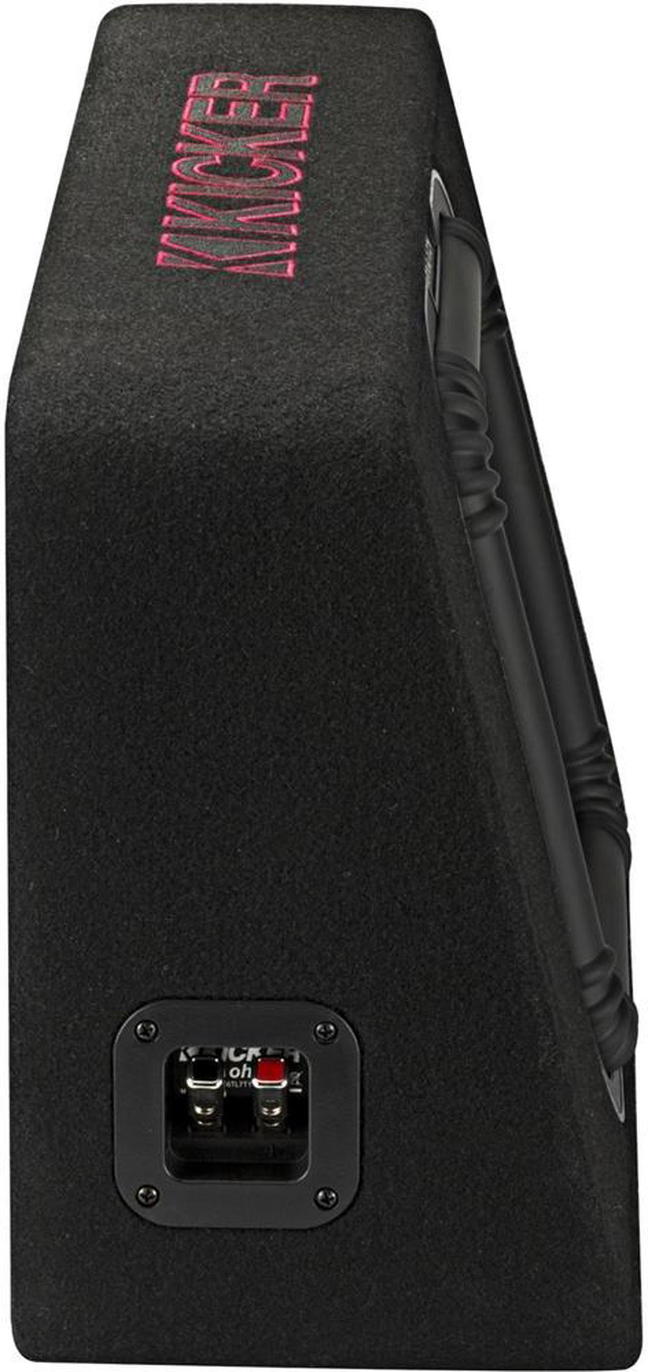 Alt view image 15 of 15 - kicker 46tl7t102 10 inch 2 ohm 500 watt rms power and 1000 watts peak power single car audio thin profile subwoofer enclosure, black