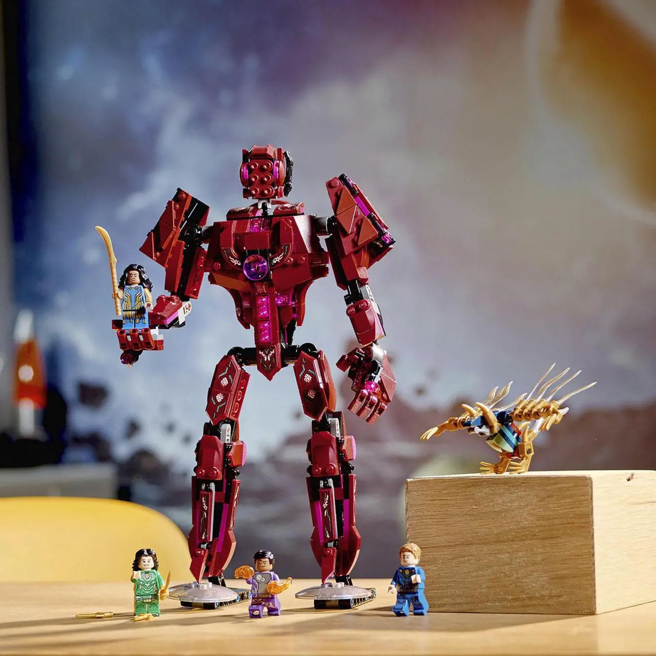 Alt view image 15 of 20 - LEGO 76155 Marvel The Eternals In Arishems Shadow 493 Piece Build Set, Age 7+