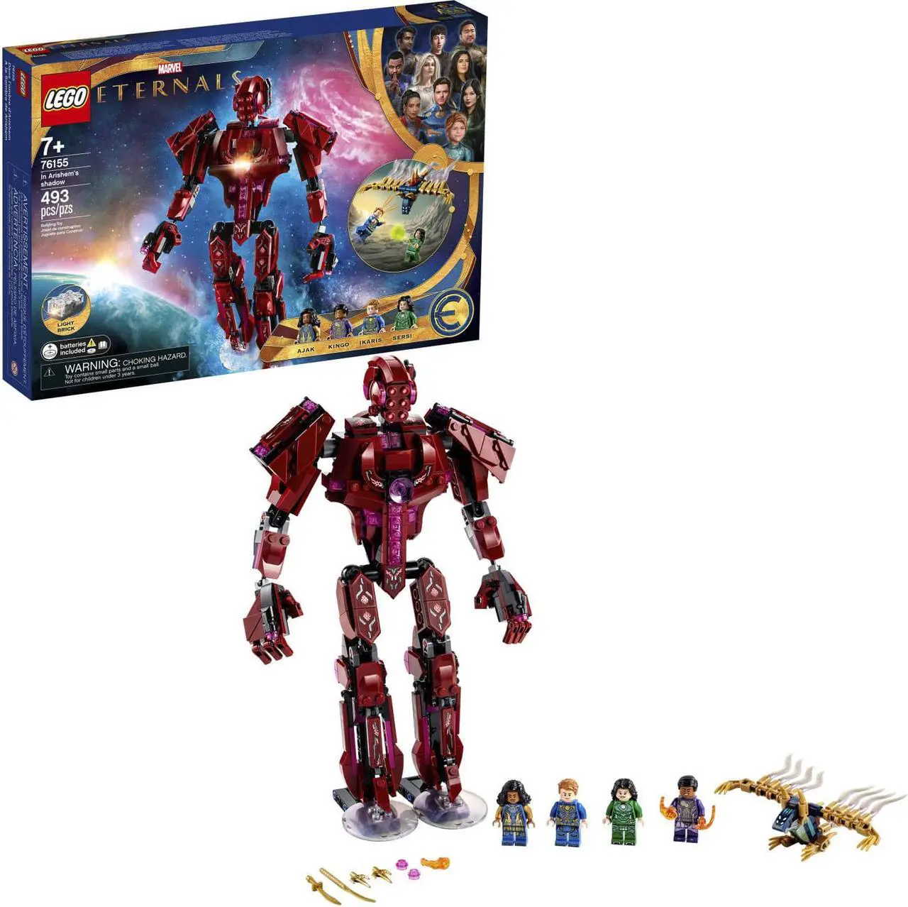 Alt view image 12 of 20 - LEGO 76155 Marvel The Eternals In Arishems Shadow 493 Piece Build Set, Age 7+
