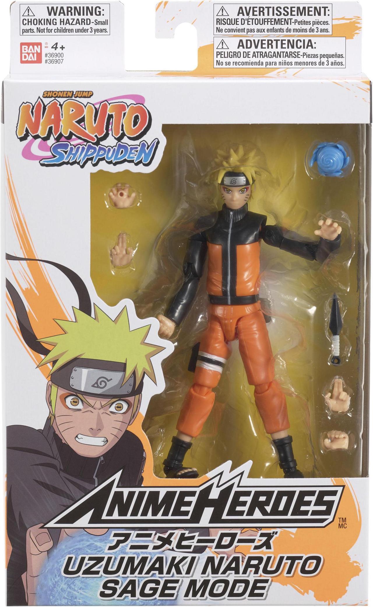 Alt view image 7 of 8 - Bandai America - Anime Heroes Naruto Sage Mode Naruto 6.5 Action Figure