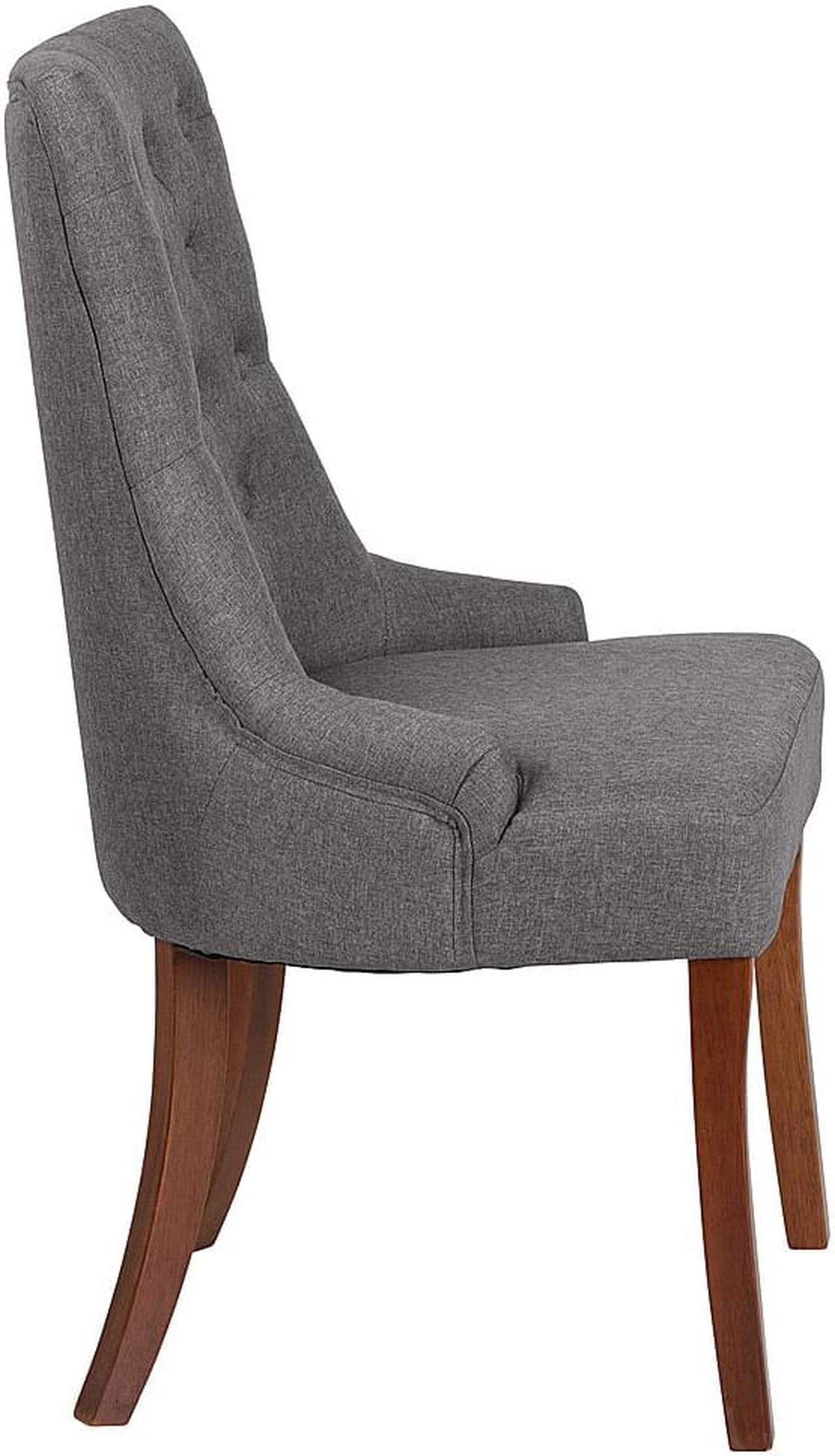 Alt view image 15 of 20 - HERCULES Paddington Series Gray Fabric Tufted Chair