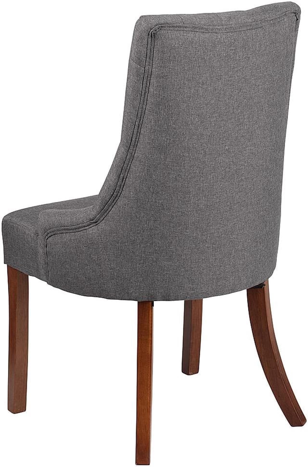 Alt view image 16 of 20 - HERCULES Paddington Series Gray Fabric Tufted Chair