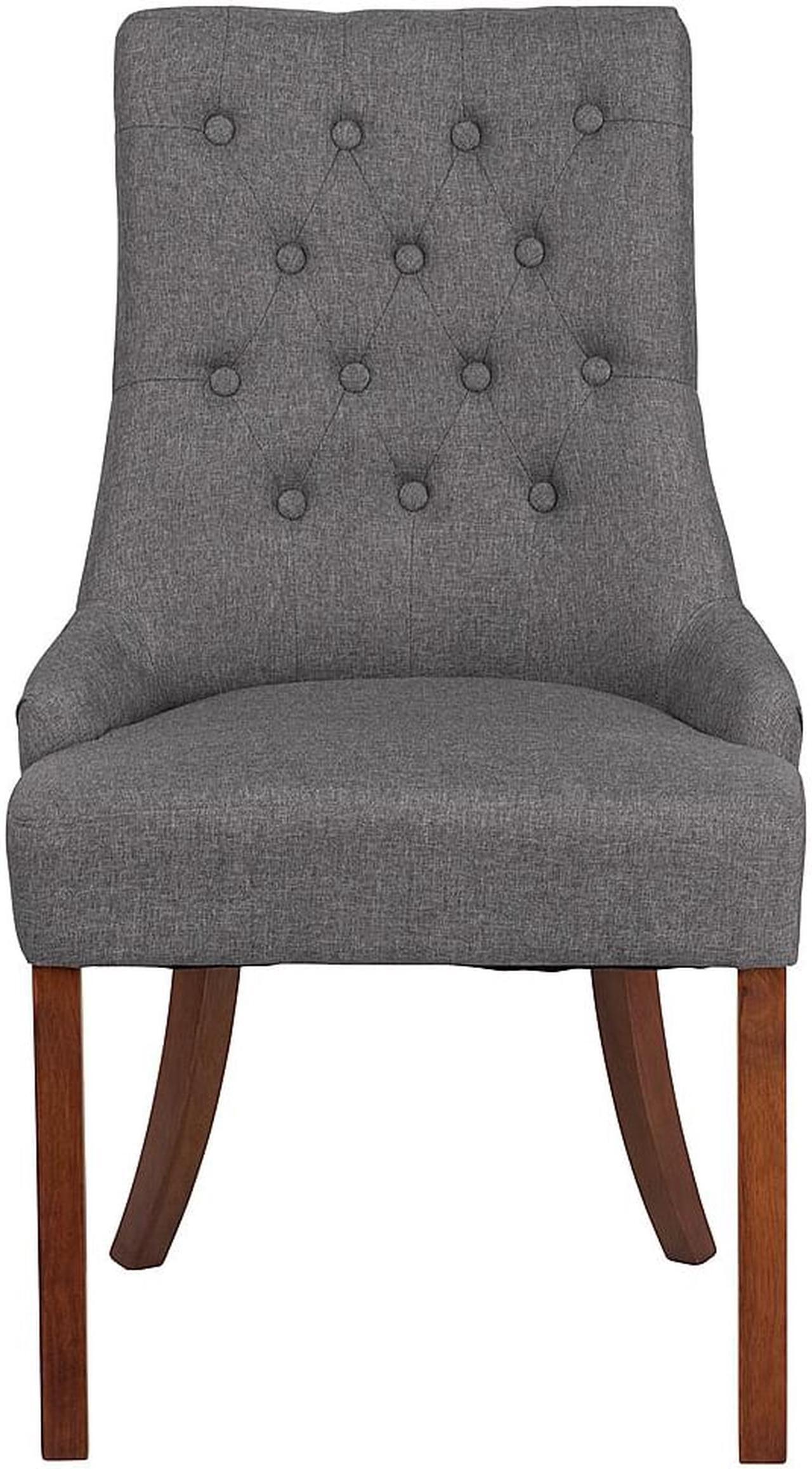 Alt view image 17 of 20 - HERCULES Paddington Series Gray Fabric Tufted Chair
