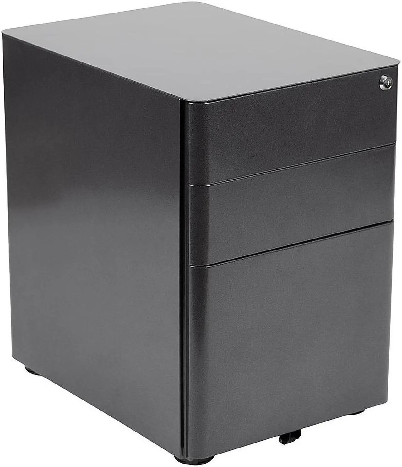 Alt view image 14 of 20 - Flash Furniture 3-Drawer Cabinet Legal & Letter Files Black 21" (HZCHPL01BK)