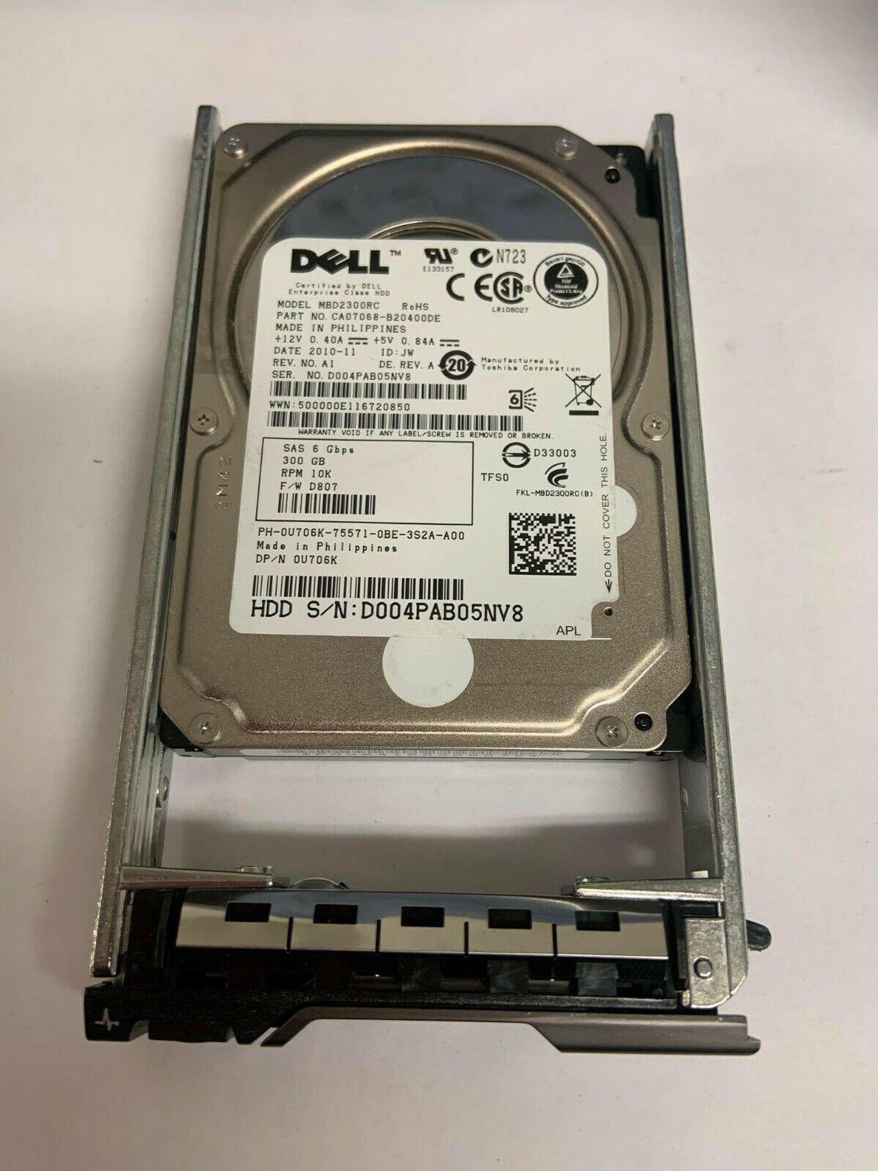 Alt view image 6 of 11 - Dell-IMSourcing U706K DS 300 GB Hard Drive - 2.5" Internal - SAS (6Gb/s SAS)