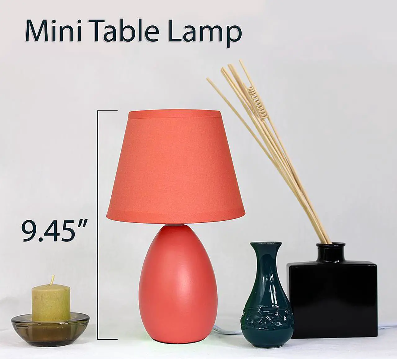 Alt view image 6 of 10 - Simple Designs  Mini  Egg Oval Ceramic Table Lamp 2 Pack Set