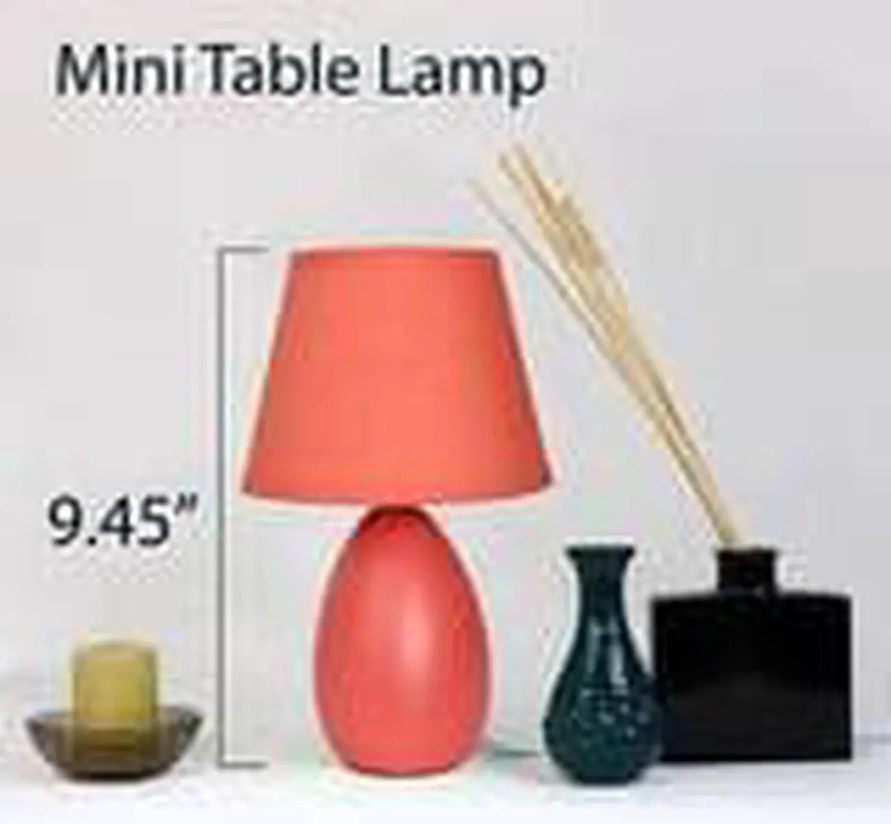Alt view image 8 of 10 - Simple Designs  Mini  Egg Oval Ceramic Table Lamp 2 Pack Set